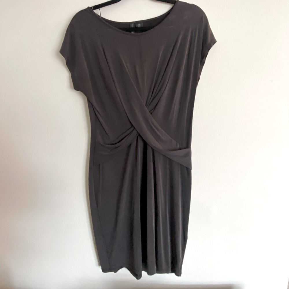 ❄️ Super soft charcoal dress with cross detail